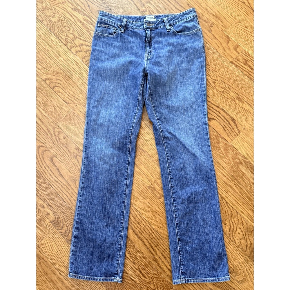 LL Bean Womens‎ Sz 10 Favorite Fit Straight Jeans 100% Cotton Style